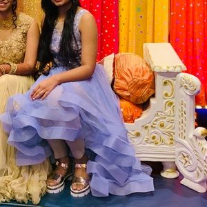 Asymmetric floor length dress